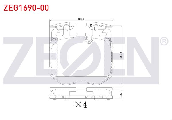 ZEGEN ZEG1690-00 | Fren Balata Ön BMW 3 Serisi (G20,G80) 17-/ 4 Serisi (G22,G82) (G23) 20-/ 5 Serisi (G30,F90) 19-/ 6 Serisi (G32) 17-/ 7 Serisi (G11,G12) 16-/ 8 Serisi (G15, F92) (G14,F91) (G16,F93) 18-/ X3 (G01,F97) 19 -