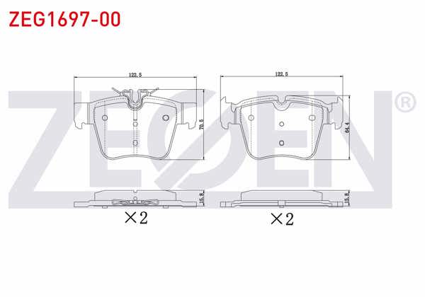 ZEGEN ZEG1697-00 | Fren Balata Arka Mercedes Glc (X253) 250 2015 -