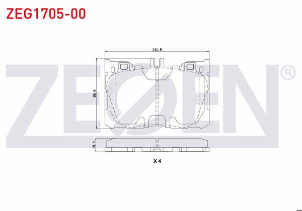 ZEGEN ZEG1705-00 | Fren Balata Ön Mercedes Glc (X253) 250 2015-/ E Serisi (W213) E 300 2016-/ E Serisi (W213) E 350 2016-/ E Serisi (W213) E 350 2016 -
