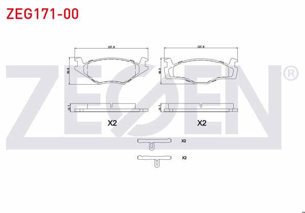 ZEGEN ZEG171-00 | Fren Balata Ön Volkswagen Golf II (19E,1G1) 1.3 1983-1992 / Golf II (19E,1G1) 1.6 1983-1992 /