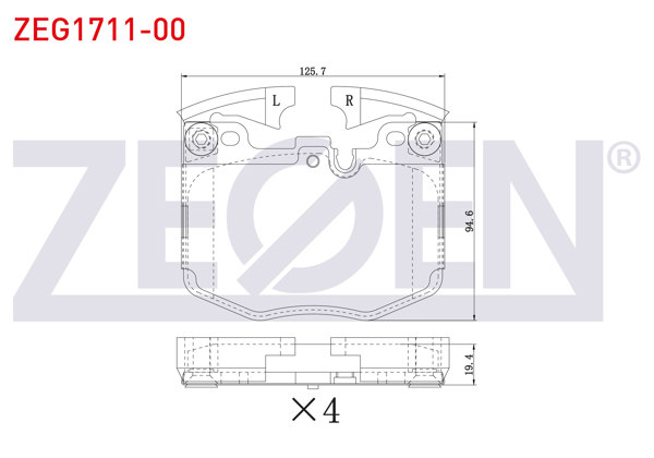 ZEGEN ZEG1711-00 | Fren Balata Ön BMW 5 Serisi (G30, F90) 520 İ 2016-/ 7 Serisi (G11,G12) 740 İ 2016-/ 7 Serisi (G11,G12) 730 D 2016 -