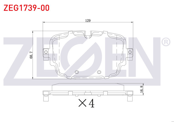 ZEGEN ZEG1739-00 | Fren Balata Arka Audi Q7 3.0 TDI 2015 -