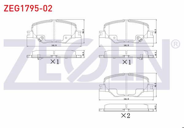 ZEGEN ZEG1795-02 | Fren Balata Ön Ikazlı Opel Insignia B 1.6 CDTI 17-18-20 Jant 2017 -