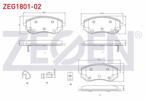 ZEGEN ZEG1801-02 | Fren Balata Ikazlı On Mercedes X Serisi (470) X 250 D 2017-/ Nissan Navara Np300 2015 -