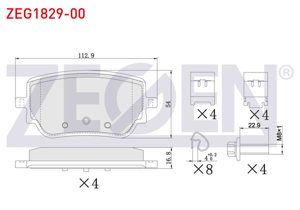 ZEGEN ZEG1829-00 | Fren Balata Arka Mercedes A 180 D-200 (W177) 2018 -