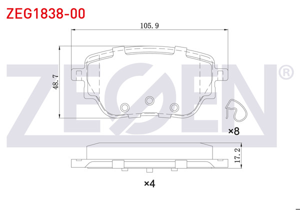 ZEGEN ZEG1838-00 | Fren Balata Arka Mercedes A 180 D-200 (W177) 2018-/ CLA 180 D-200 (C118) 2019 -
