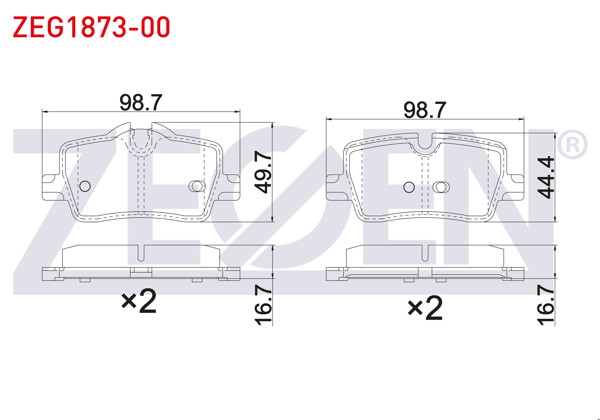 ZEGEN ZEG1873-00 | Fren Balata Arka BMW 3 Serisi (G20) 320İ-320 D-320 D Xdrive 2018 -