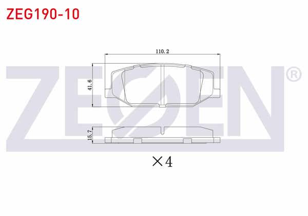 ZEGEN ZEG190-10 | Fren Balata Ön Suzuki Jımny (Fj) 1.3İ 16V 1998 -