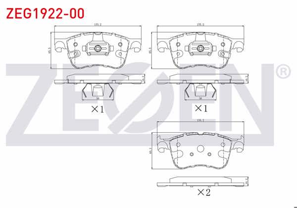ZEGEN ZEG1922-00 | Fren Balata Ikazlı On Ford Focus IV 2018-/ Kuga III 2019-/ Puma 2020 -