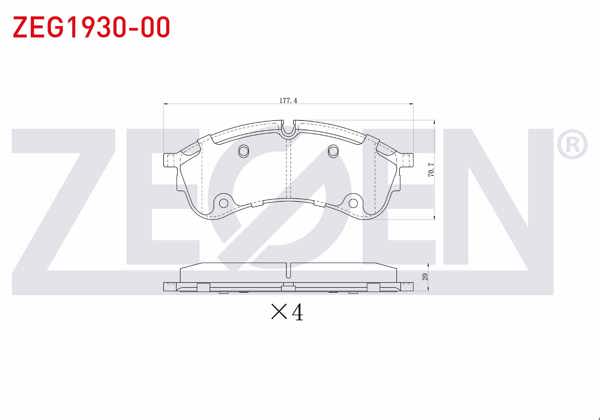 ZEGEN ZEG1930-00 | Fren Balata Ön Volkswagen Crafter (Sy_Sz) 2.0 TDI 2018-Uzun Sase / Çift Teker