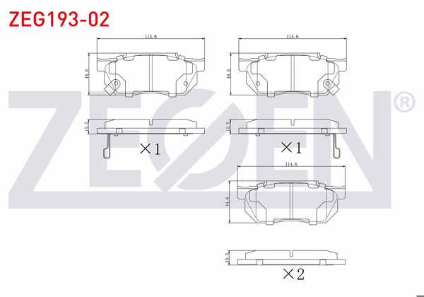 ZEGEN ZEG193-02 | Fren Balata Ön Ikazlı Honda Civic V 1.3 1992-1995 / Integra (Da) 1.8İ 16V 1985-1993 / Integra (Da) 1.6 1985-1993 / Prelude II 1.8 1983-1987
