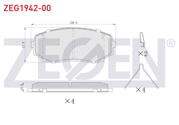 ZEGEN ZEG1942-00 | Fren Balata Ön Ikazlı Mıtsubıhı Eclıpse Cross 2018 -