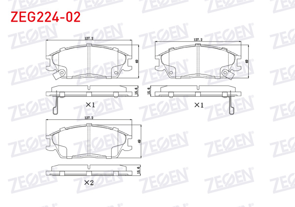 ZEGEN ZEG224-02 | Fren Balata Ön Ikazlı Accent I 1.3İ 1994-20000 / 1.5İ 1994-2000 / Excel 1.3İ 1990-1995 / 1.5İ 1990-1995 / Getz 1.3İ 2002-2008 / 1.5 CRDI 2002-2008 / Accent II 1.5İ 2000-2005 / 1.6İ 2000-2005 / Admıre 1.6 2003-2006