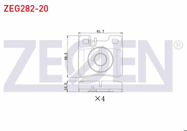 ZEGEN ZEG282-20 | Fren Balata Arka Mercedes C Serisi (W202) C 220 CDI 1993-2000