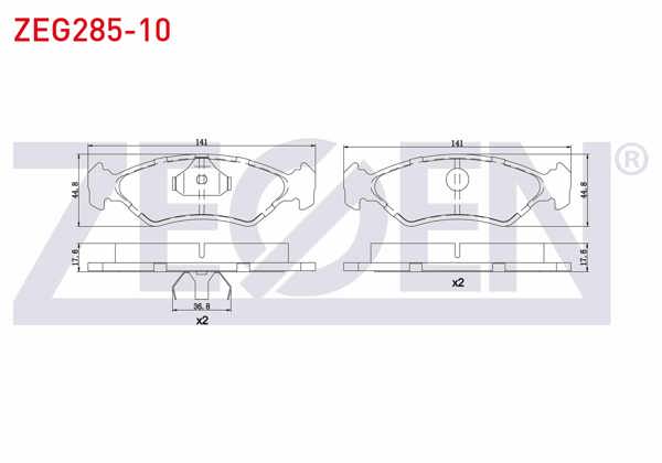 ZEGEN ZEG285-10 | Fren Balata Ön Ford Fiesta III 1.1 1989-1995 / Fiesta III 1.4 1989-1995 / Fiesta III 1.6 16V 1989-1995 / Fiesta III 1.8 16V 1989-1995