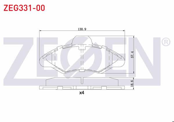 ZEGEN ZEG331-00 | Fren Balata Ön Ford Escort VI 1.3 1992-1995 / Escort VI 1.6İ 1992-1995 / Escort VI 1.4 1992-1995