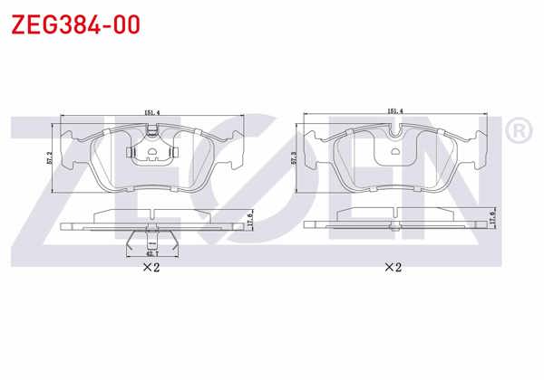 ZEGEN ZEG384-00 | Fren Balata Ön BMW 3 Serisi (E36) 316 İ 1990-1998