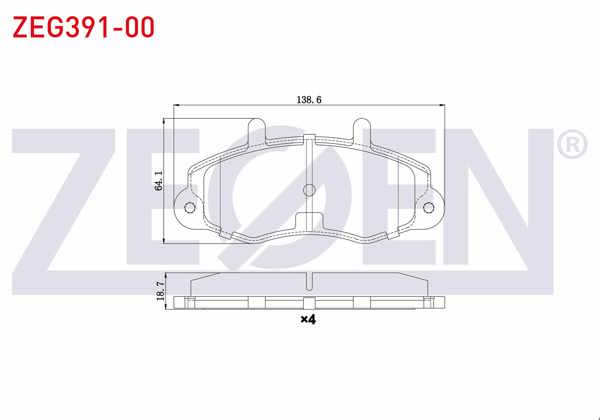 ZEGEN ZEG391-00 | Fren Balata Ön Ford Transit (E_ _) 2.5 Dı 1991-1994