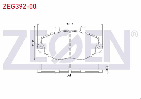 ZEGEN ZEG392-00 | Fren Balata Ön Ford Transit (E_ _) 2.5 Dı 1994-2000