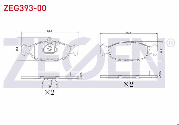 ZEGEN ZEG393-00 | Fren Balata Ön Opel Astra F 1.4İ 1991-1998 / 1.6İ 1991-1998 / F Classic 1.4İ 1998-2002 / Vectra A 1.6 1988-1995 / Combo B 1.2 1994-2001 / 1.4 1994-2001 / Corsa B 1.2İ 16V 1993-2000 / 1.4İ 16V 1993-2000