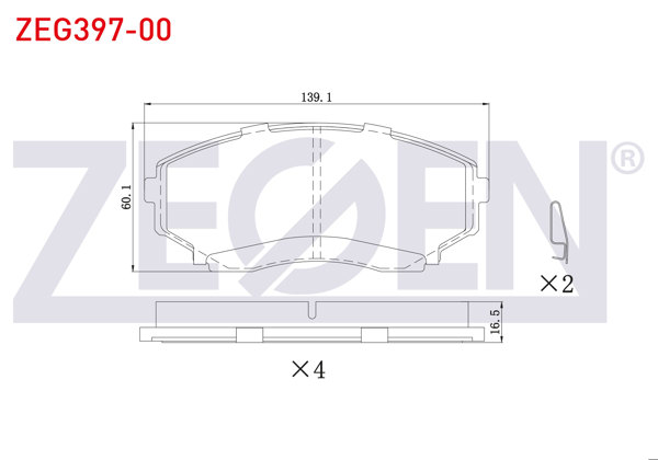 ZEGEN ZEG397-00 | Fren Balata Ön Mazda E 2200 (Sr2) 1991-2004