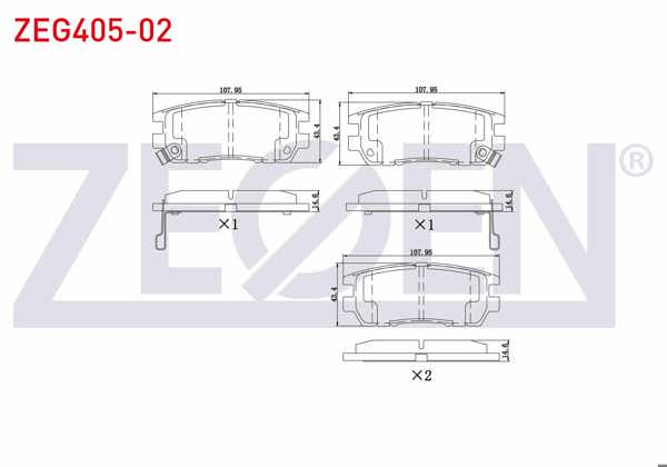 ZEGEN ZEG405-02 | Fren Balata Arka Ikazlı Mitsubishi Pajero II 2.8 TD 1990-1999 / 2.5 TD 1990-1999 / 3.5İ 1990-2000 / Space Gear 1.8 Mpı 1998-2004 / Space Gear 1.9 Dı-D 1998-2004
