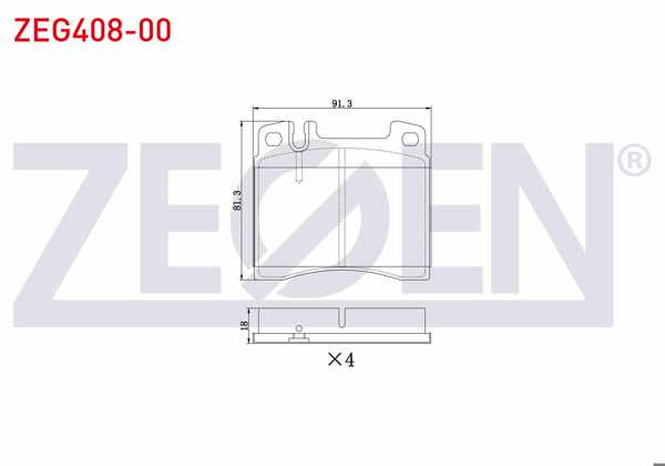 ZEGEN ZEG408-00 | Fren Balata Ön Mercedes S Serisi (W140) S 320 1991-1998 / S Serisi (W140) S 300 1991-1998