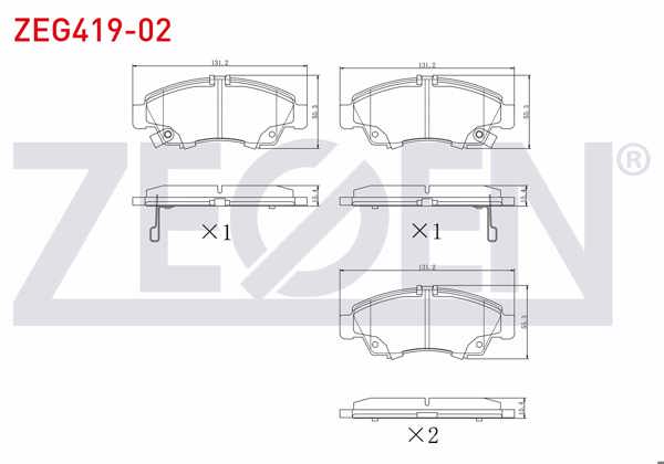 ZEGEN ZEG419-02 | Fren Balata Ön Ikazlı Honda Civic VI 1.4İ 1995-2001 / Civic VI 1.5İ 1995-2001 / City 1.4İ 2006-/ Jazz II (Gd) 1.4İ 2002-2004