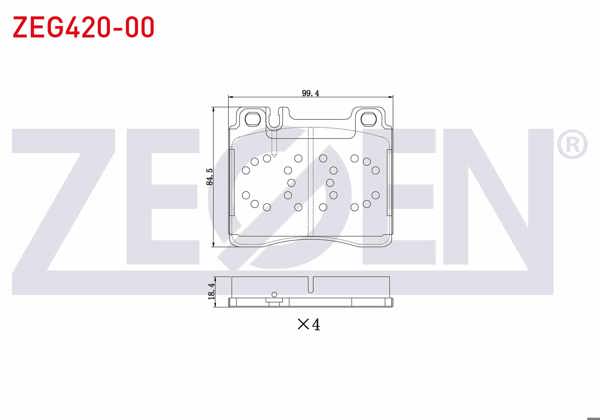 ZEGEN ZEG420-00 | Fren Balata Ön Mercedes S Serisi (W140) S 320 1991-1998 / S Serisi (W140) S 300 1991-1998