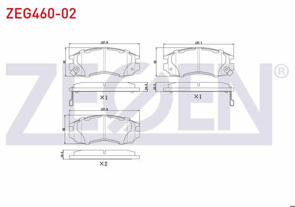 ZEGEN ZEG460-02 | Fren Balata Ön Ikazlı Mitsubishi Lancer IV (C6a,C7a) 1.8 Gtı 1988-1994 / Lancer V (Cb / Da) 1.8İ 1992-1996 / Galant V (E5a,E7a,E8a) 1.8 1992-1996