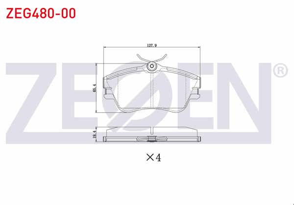 ZEGEN ZEG480-00 | Fren Balata Ön Volkswagen Transporter IV (70Xb,70Xc,7Db,7Dw) 1.9 D 1990-2003 / Transporter IV (70Xb,70Xc,7Db,7Dw) 2.4 D 1990-2003