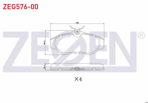 ZEGEN ZEG576-00 | Fren Balata Ön Land Rover Rangerover II (Lp) 2.5 D 1994-2002 / Range Rover II (Lp) 4.0İ 1994-2002 / Discovery (Lj,Lt) 2.5 TDI 1994-2004 / Discovery (Lj,Lt) 4.0 V8 1994-2004