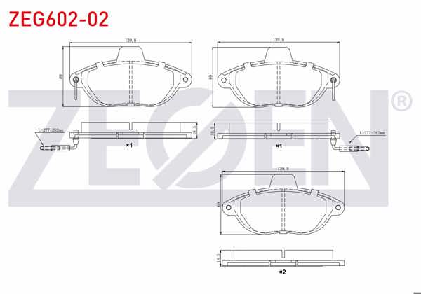 ZEGEN ZEG602-02 | Fren Balata Ön Fişli Fiat Scudo (220P) 1.9 D 1996-2006 / 2.0 JTD 1996-2006 / Citroen Jumpy I 1.6 HDI 1994-2007 / Jumpy I 2.0 HDI 1994-2007 / Peugeot Expert 1.9 D 1996-2006 / Expert 2.0 HDI 1996-2006