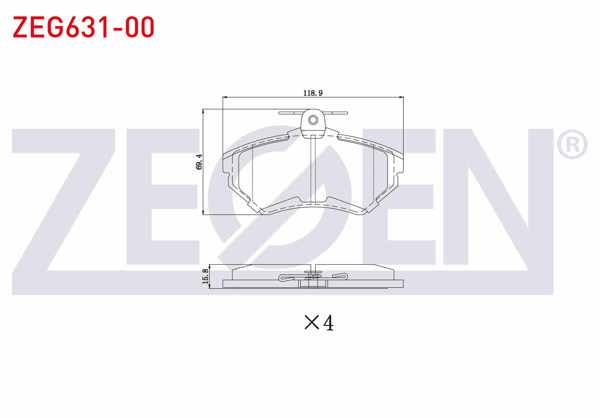 ZEGEN ZEG631-00 | Fren Balata Ön VW Golf IV 1.8 1997-2005 / Golf III 1.6İ 1991-1999 / Golf III 1.4İ 1991-1999 / Passat 1.9 TDI 1988-1997 / Polo 1.4 1995-2001 / Cordoba 1.4 TDI 1999-2002 / Ibiza II (6K1) 1.9 TDI 1993-2002