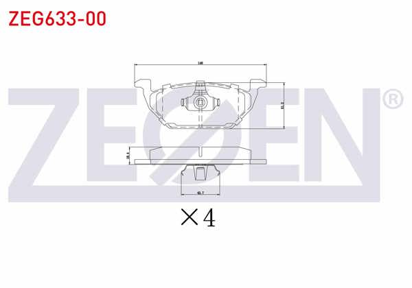 ZEGEN ZEG633-00 | Fren Balata Ön VW Golf IV 1.4İ 16V 1997-2005 / Golf IV 1.6İ 16V 1997-2005 / Caddy II 1.9 TDI 1995-2004 / Caddy II 1.9 Sdı 1995-2004 / Leon 1.9 TDI 1999-2006 / Ibiza IV 1.4 TDI 2002-2009 / A1 1.4 TFSI 2010 -