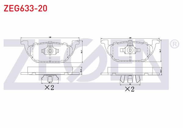 ZEGEN ZEG633-20 | Fren Balata Ön VW Polo 1.4 TDI 2009-/ Polo 1.2 TDI 2009-/ Bora 1.9 TDI 1998-2005 / Jetta IV 2.0 TDI 2011-/ Golf IV 1.9 TDI 1997-2005 / Audi A3 1.9 TDI 1996-2003 / A1 A1 1.2 TFSI 2010-/ 1.4 TFSI 2010 -