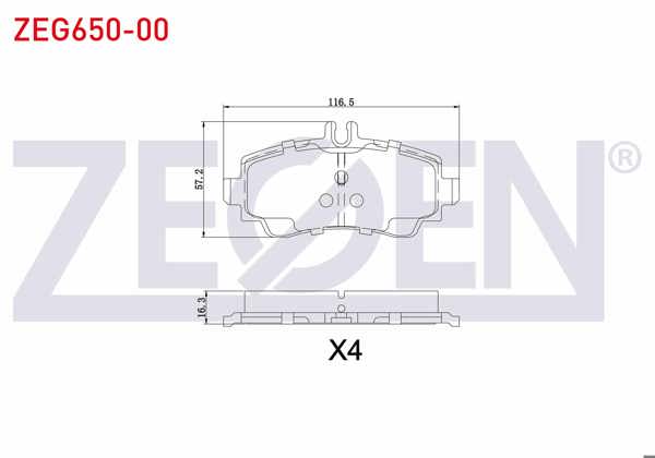ZEGEN ZEG650-00 | Fren Balata Ön Mercedes A Serisi (W168) A 160 1997-2004 / (W168) A 170 CDI 1997-2004
