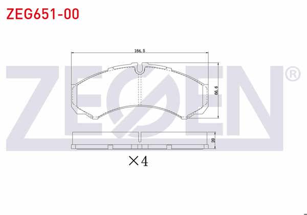 ZEGEN ZEG651-00 | Fren Balata Ön Iveco Daily II (30-10C) 2.8İ 1996-1999 / Daily II (35-10) 2.5İ 1996-1999