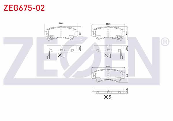 ZEGEN ZEG675-02 | Fren Balata Ön Ikazlı Hyundai Atos (Mx) 1.0İ 12V 1998-2005