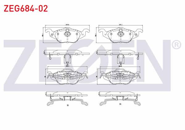 ZEGEN ZEG684-02 | Fren Balata Ön Ikazlı Opel Astra G 1.2 16V 1998-2005 / Astra G 1.4 16V 1998-2005 / Astra G 1.6 16V 1998-2005 / Astra G 1.7 Dtı 1998-2005
