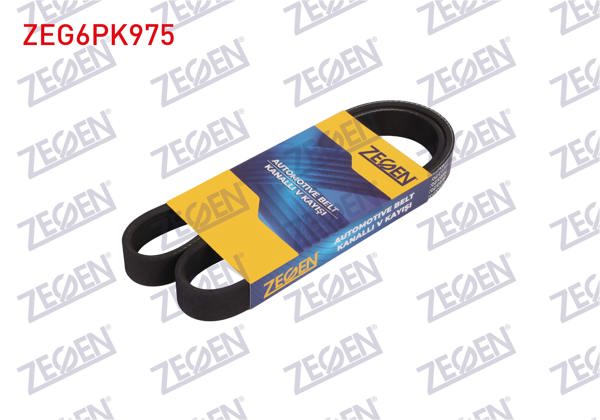 ZEGEN ZEG6PK975 | Kanallı V Kayışı 6Pk975 Citroen Berlingo / C2 / C3 / C4 / C5 / Peugeot 207 / 307 / Ford Fiesta VI / Focus II / VW Golf III-IV / Passat 1.4-1.6-1.8 HDI