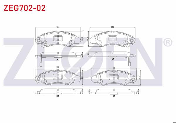 ZEGEN ZEG702-02 | Fren Balata Ön Ikazlı Suzuki Swift II (Ea,Ma) 1.3İ 1989-2004 / Swift II (Ea,Ma) 1.6İ 1989-2004