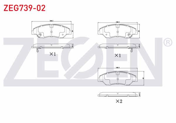 ZEGEN ZEG739-02 | Fren Balata Ön Ikazlı Kia Sportage (K00) 2.0İ 1994-2004