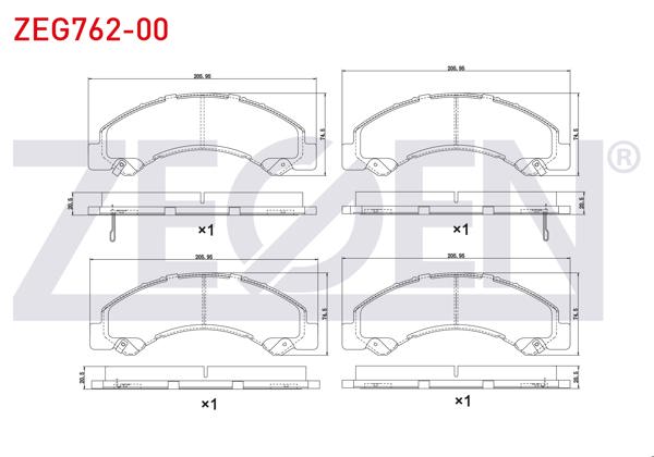ZEGEN ZEG762-00 | Fren Balata Ön Ikazlı Isuzu Nkr-Nlr-Npr 2006 -