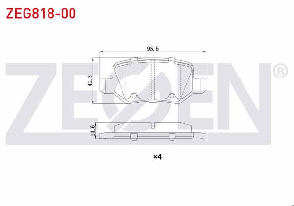ZEGEN ZEG818-00 | Fren Balata Arka Mercedes A Serisi (W169) A 150 2004-2012 / (W169) A 170 CDI 2004-2012 / B Serisi (W245) B 160 2005-2011 / (W245) B 160 2005-2011 / (W245) B 200 CDI 2005-2011 / Vaneo 1.7 CDI 2002-2005