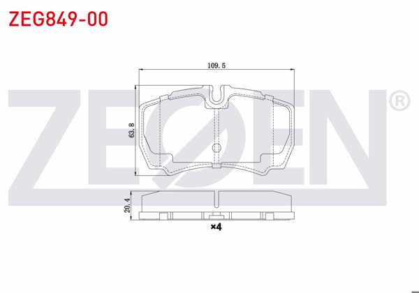 ZEGEN ZEG849-00 | Fren Balata Arka Ford Transit (V347) 2.4 TDCI 2006-2014 / 3.2 TDCI 2006-2014 / Iveco Daily III 2.8İ 1999-2006 / Daily IV 2.3İ 2006-2011 / Daily V 2.3İ 2011-2014 / Daily V 3.0 2011-2014