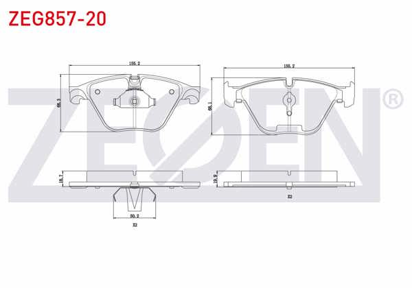 ZEGEN ZEG857-20 | Fren Balata Ön BMW 5 Serisi (F10) 528 İ 2010-/ (F10) 530 İ 2010-/ (F10) 535 İ 2010-/ (F10) 525 D 2010 -
