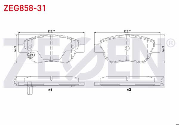 ZEGEN ZEG858-31 | Fren Balata Ön Opel Corsa D 1.2 2006-2014 / Corsa D 1.0 75 Hp 2006-2014