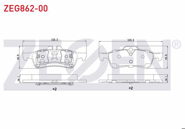 ZEGEN ZEG862-00 | Fren Balata Arka Mini Mını (R50,R53) Cooper 1.6 2001-2006
