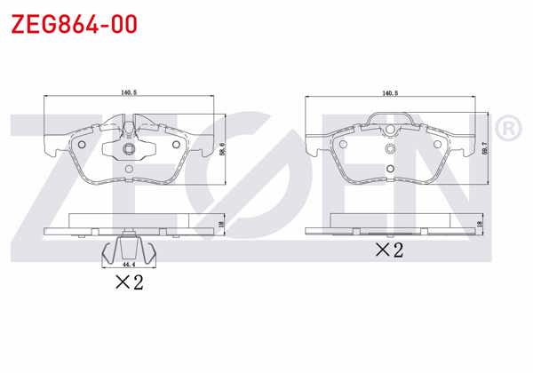 ZEGEN ZEG864-00 | Fren Balata Ön Mini Mını (R50,R53) Cooper 1.6 2001-2006